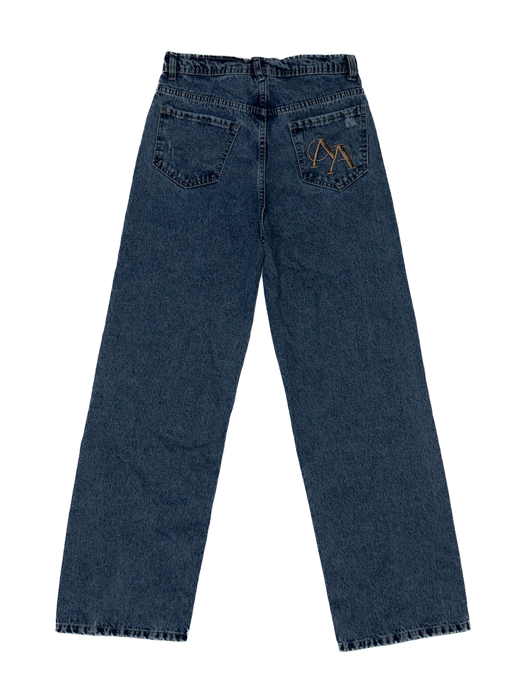 women fit jeans straight leg with embroidery Amare logo on the pocket